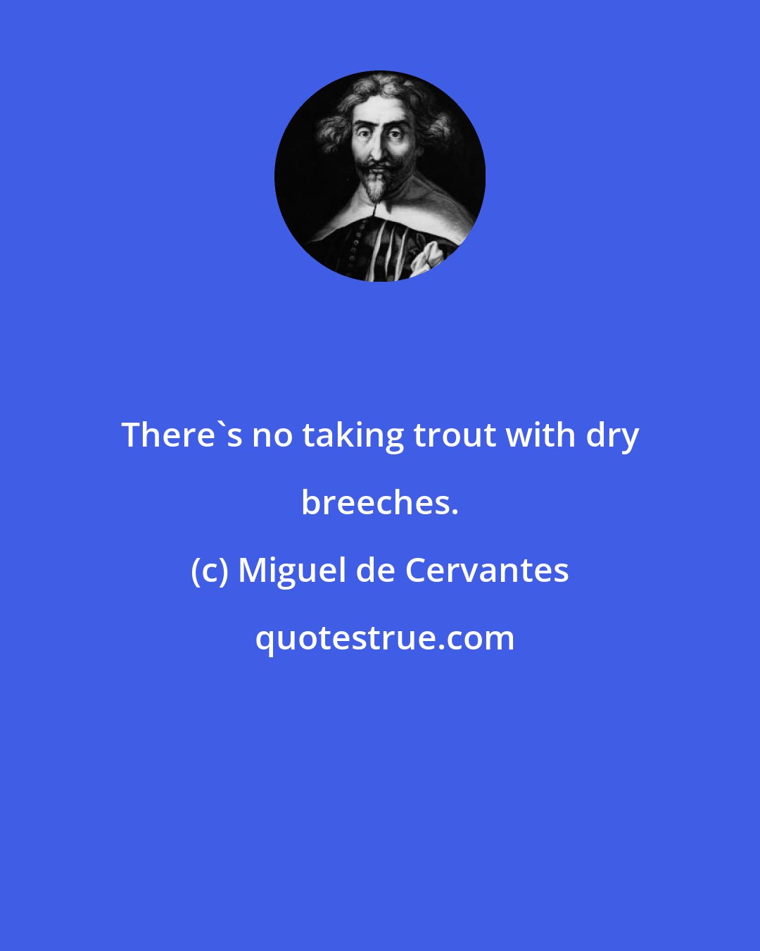 Miguel de Cervantes: There's no taking trout with dry breeches.