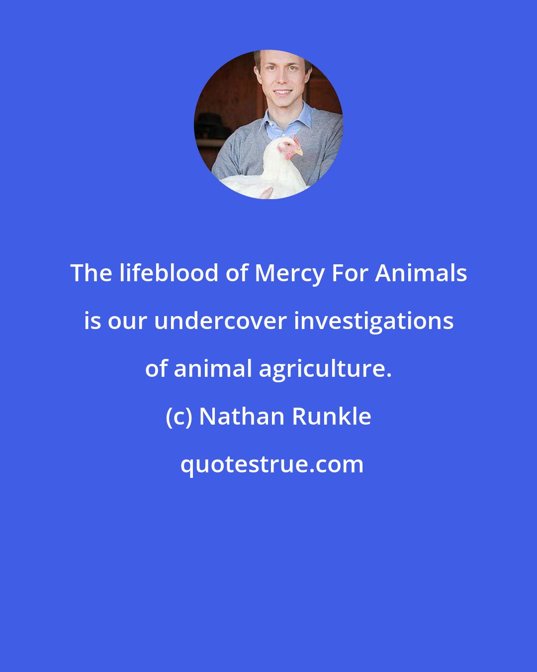 Nathan Runkle: The lifeblood of Mercy For Animals is our undercover investigations of animal agriculture.