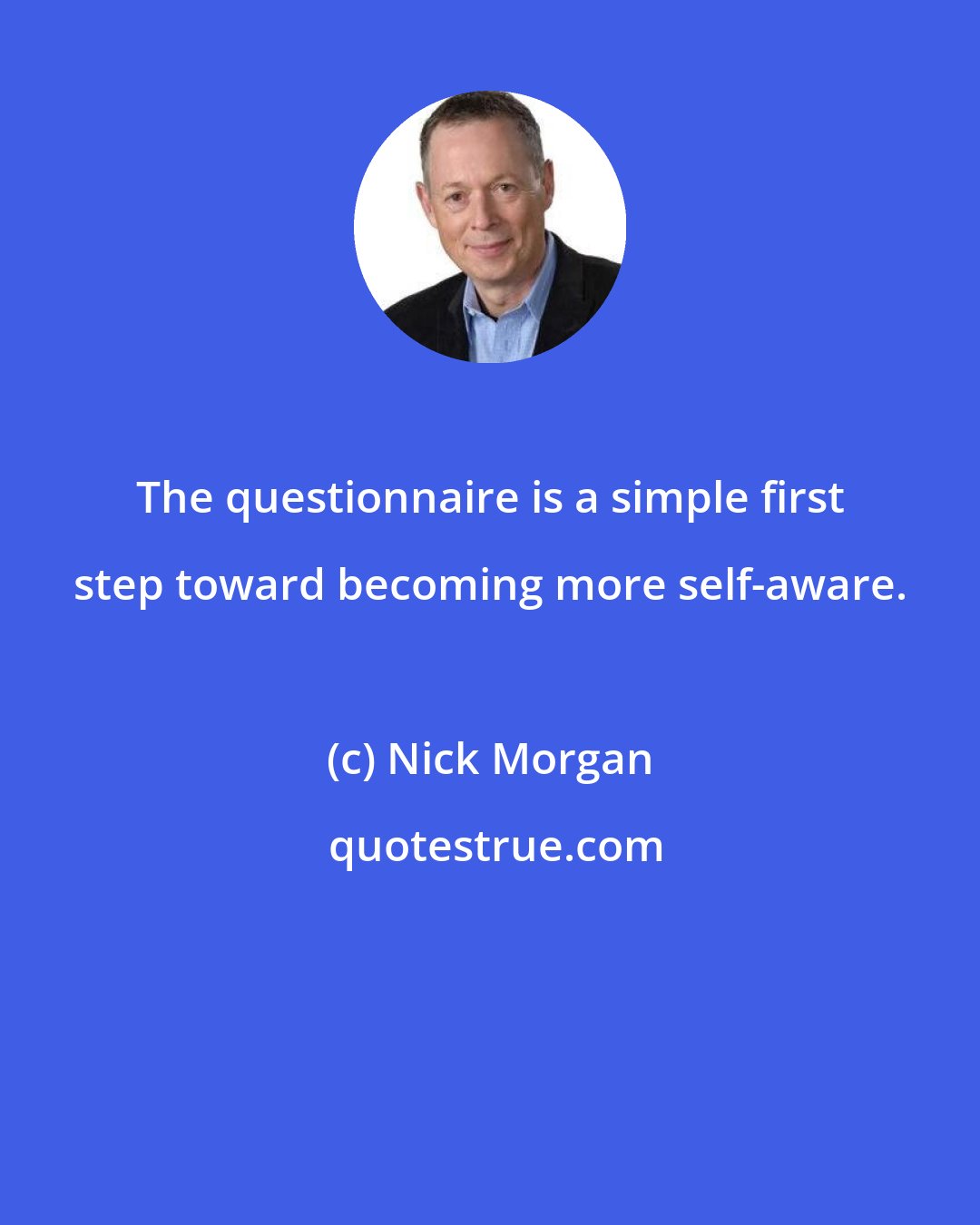 Nick Morgan: The questionnaire is a simple first step toward becoming more self-aware.