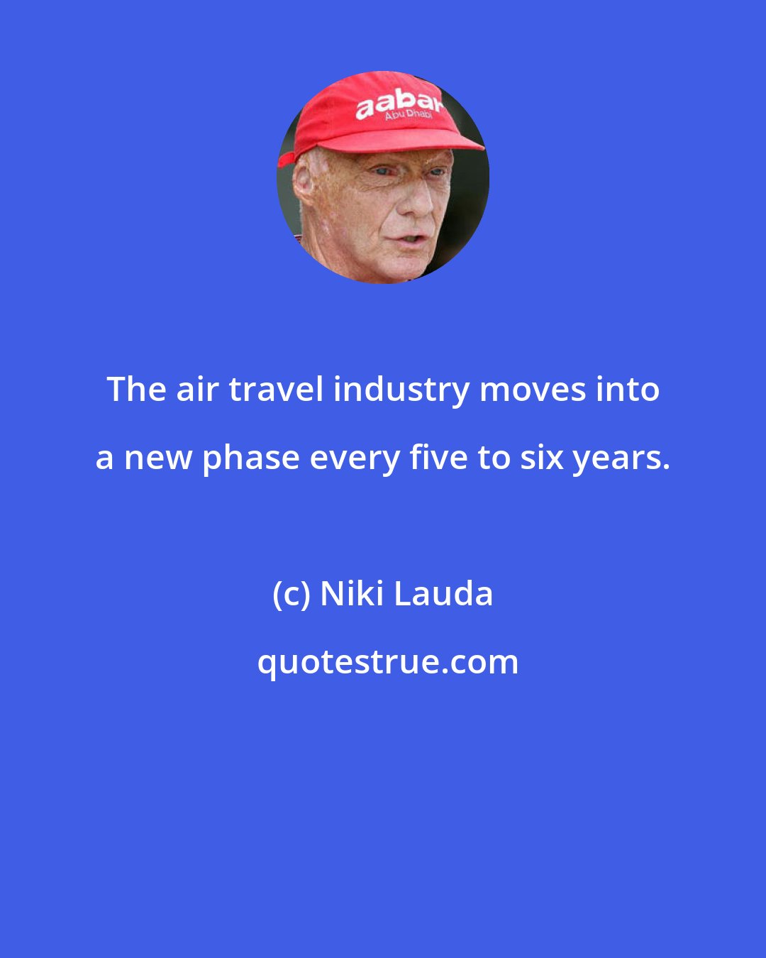 Niki Lauda: The air travel industry moves into a new phase every five to six years.