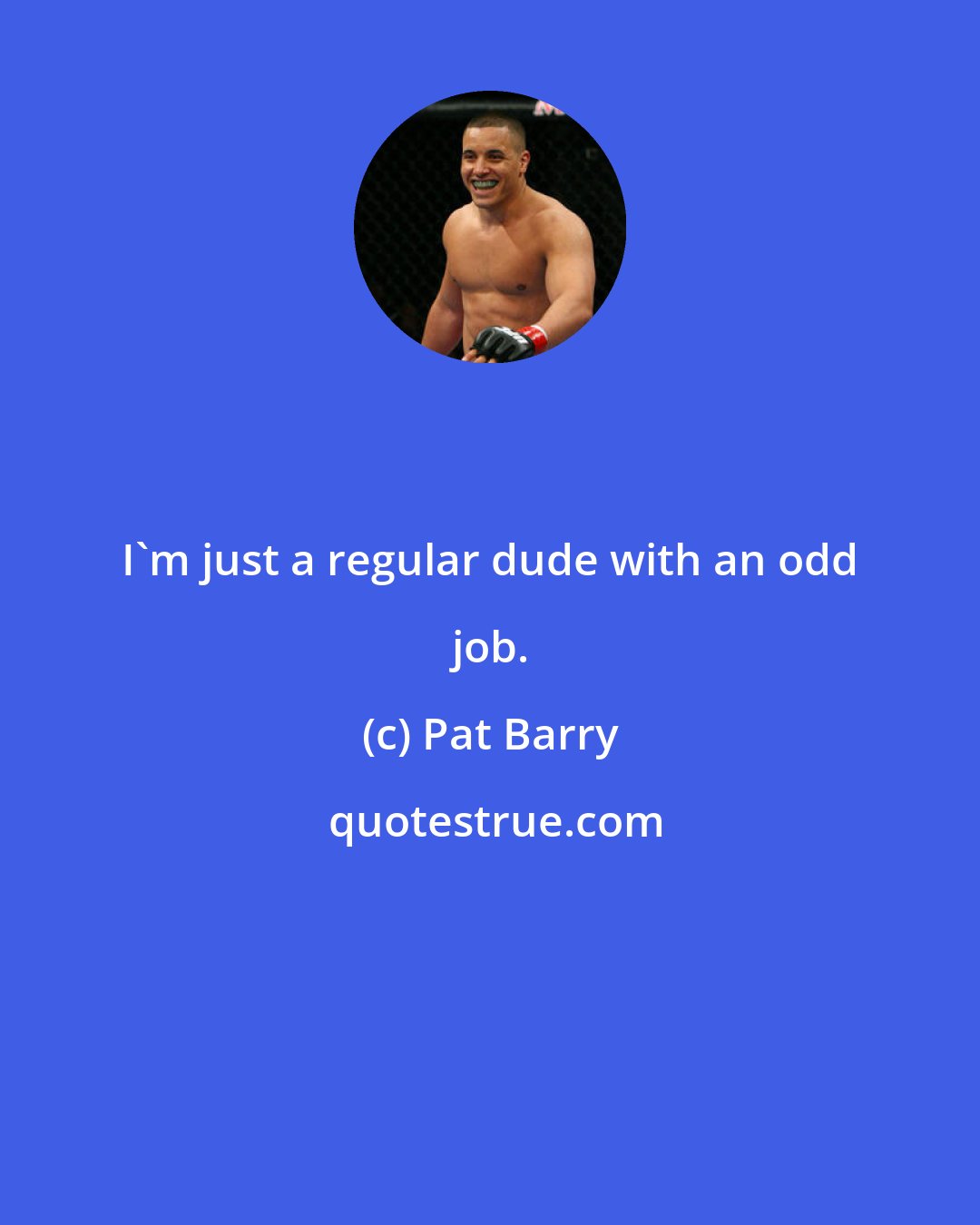 Pat Barry: I'm just a regular dude with an odd job.