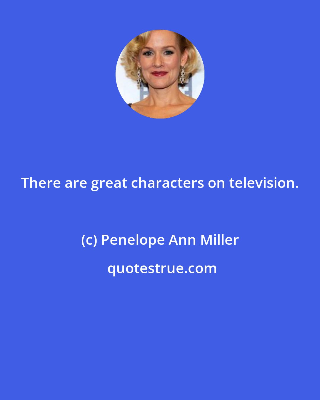 Penelope Ann Miller: There are great characters on television.