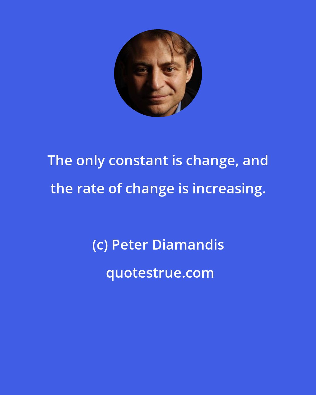 Peter Diamandis: The only constant is change, and the rate of change is increasing.