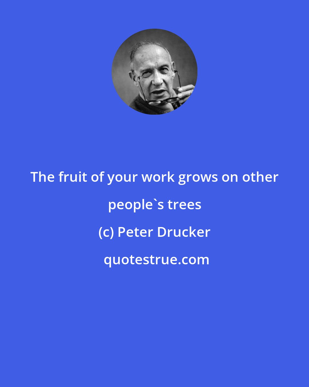 Peter Drucker: The fruit of your work grows on other people's trees