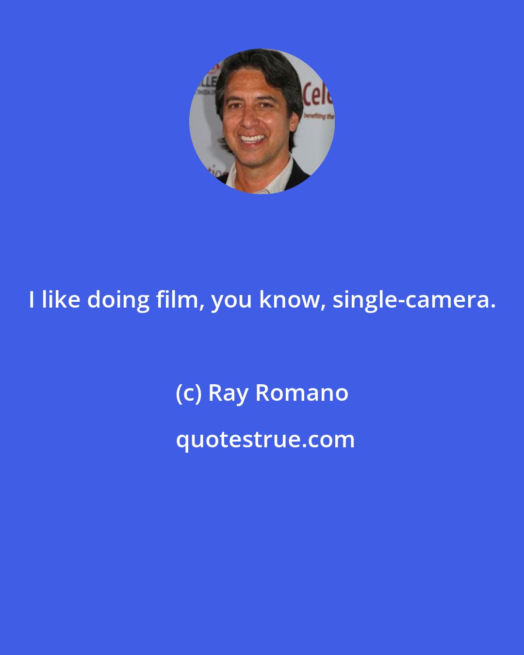 Ray Romano: I like doing film, you know, single-camera.