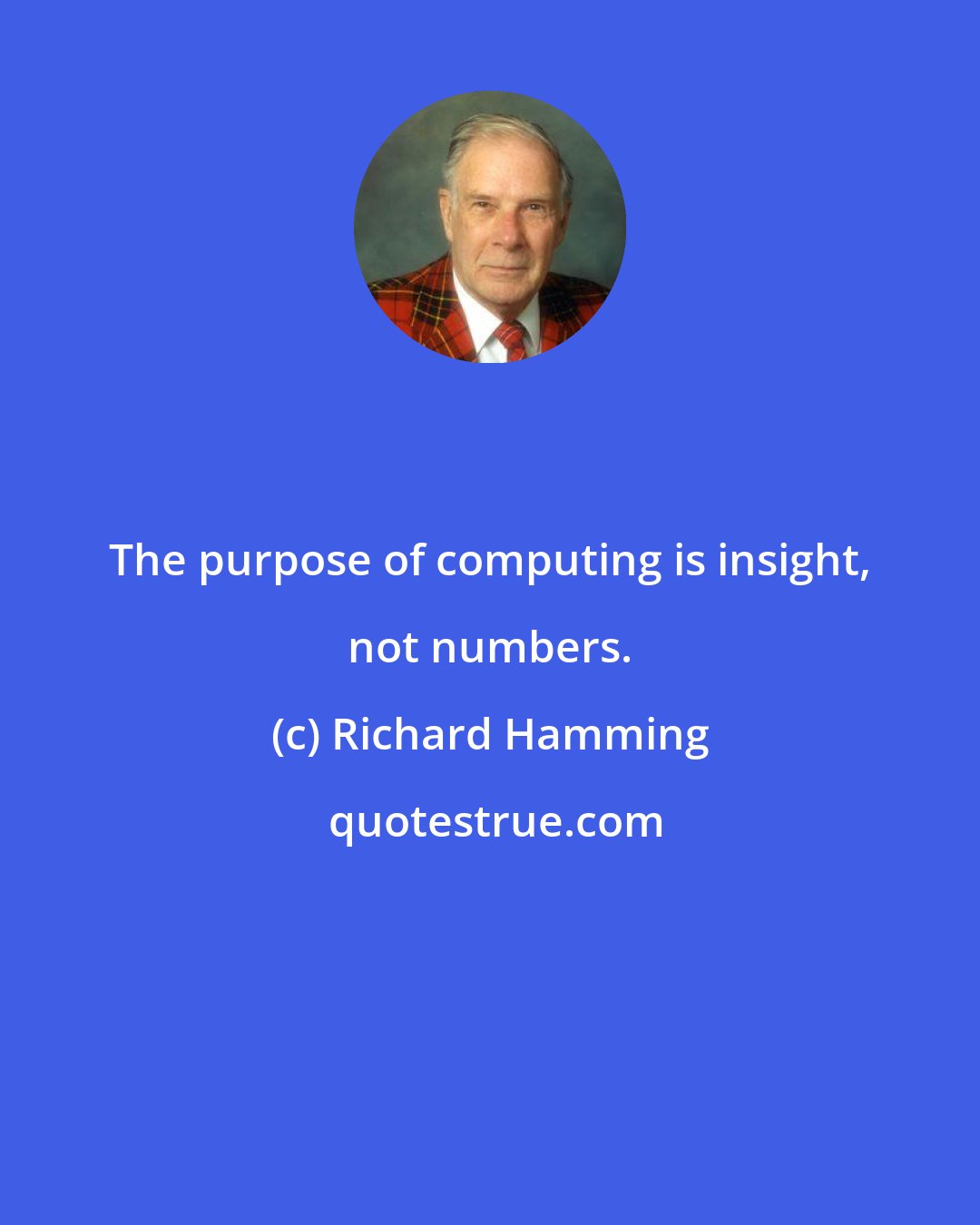 Richard Hamming: The purpose of computing is insight, not numbers.