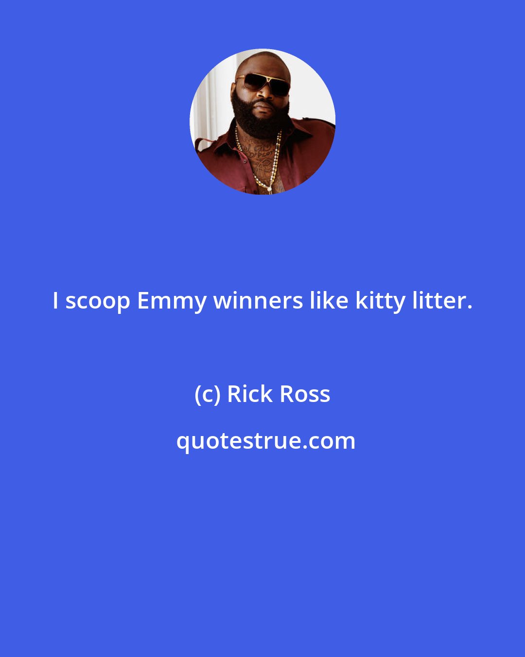 Rick Ross: I scoop Emmy winners like kitty litter.