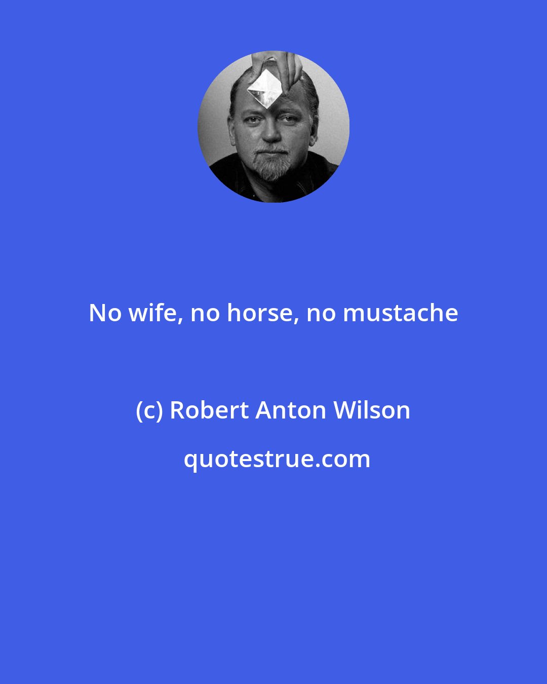 Robert Anton Wilson: No wife, no horse, no mustache