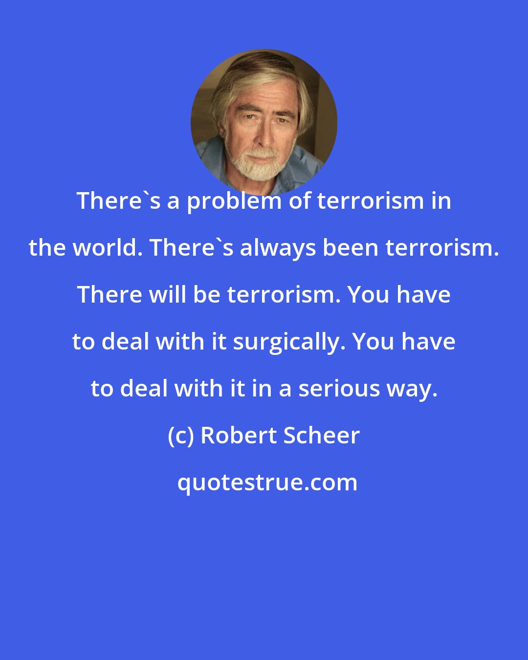 Robert Scheer: There's a problem of terrorism in the world. There's always been terrorism. There will be terrorism. You have to deal with it surgically. You have to deal with it in a serious way.