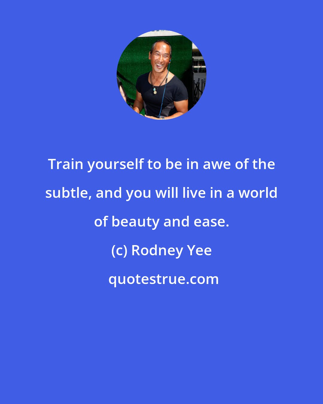 Rodney Yee: Train yourself to be in awe of the subtle, and you will live in a world of beauty and ease.
