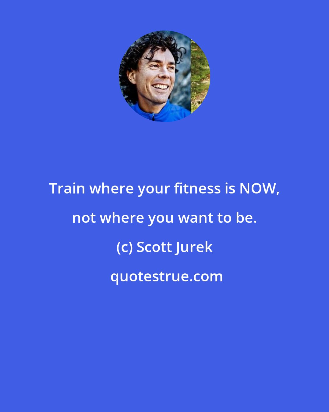 Scott Jurek: Train where your fitness is NOW, not where you want to be.