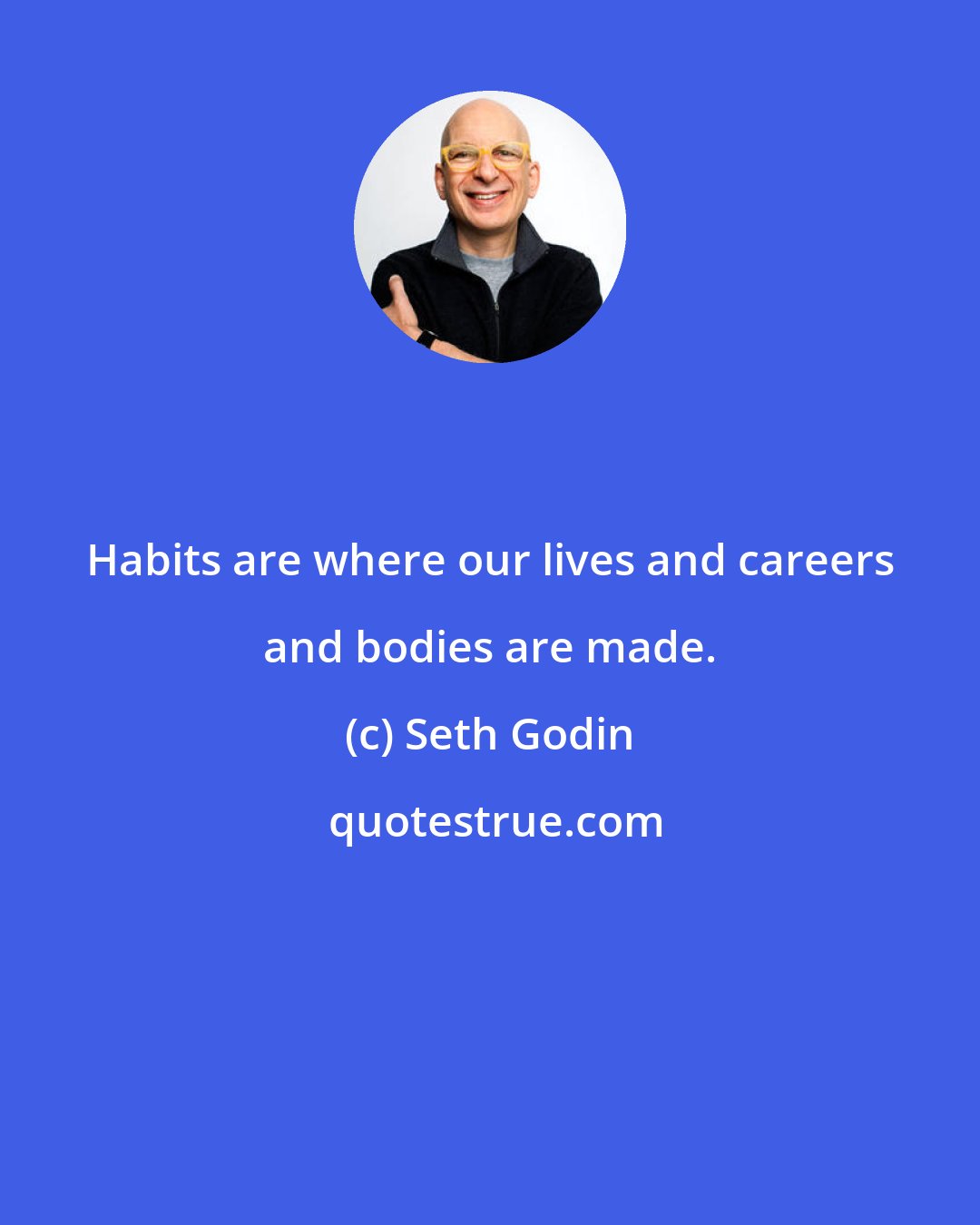 Seth Godin: Habits are where our lives and careers and bodies are made.