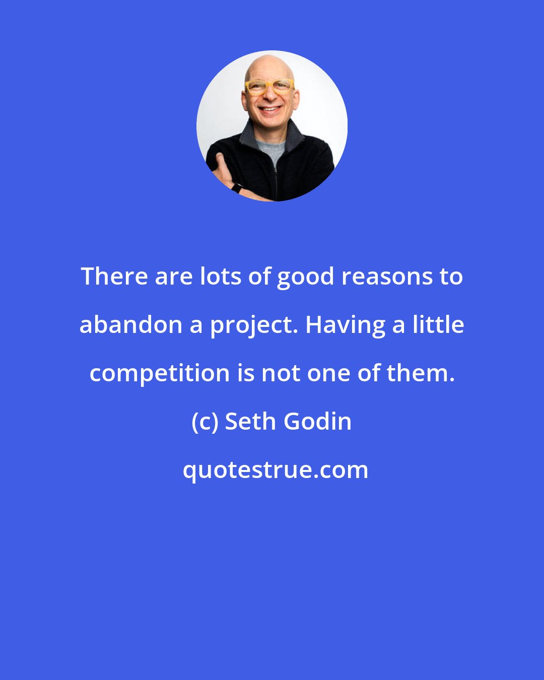 Seth Godin: There are lots of good reasons to abandon a project. Having a little competition is not one of them.