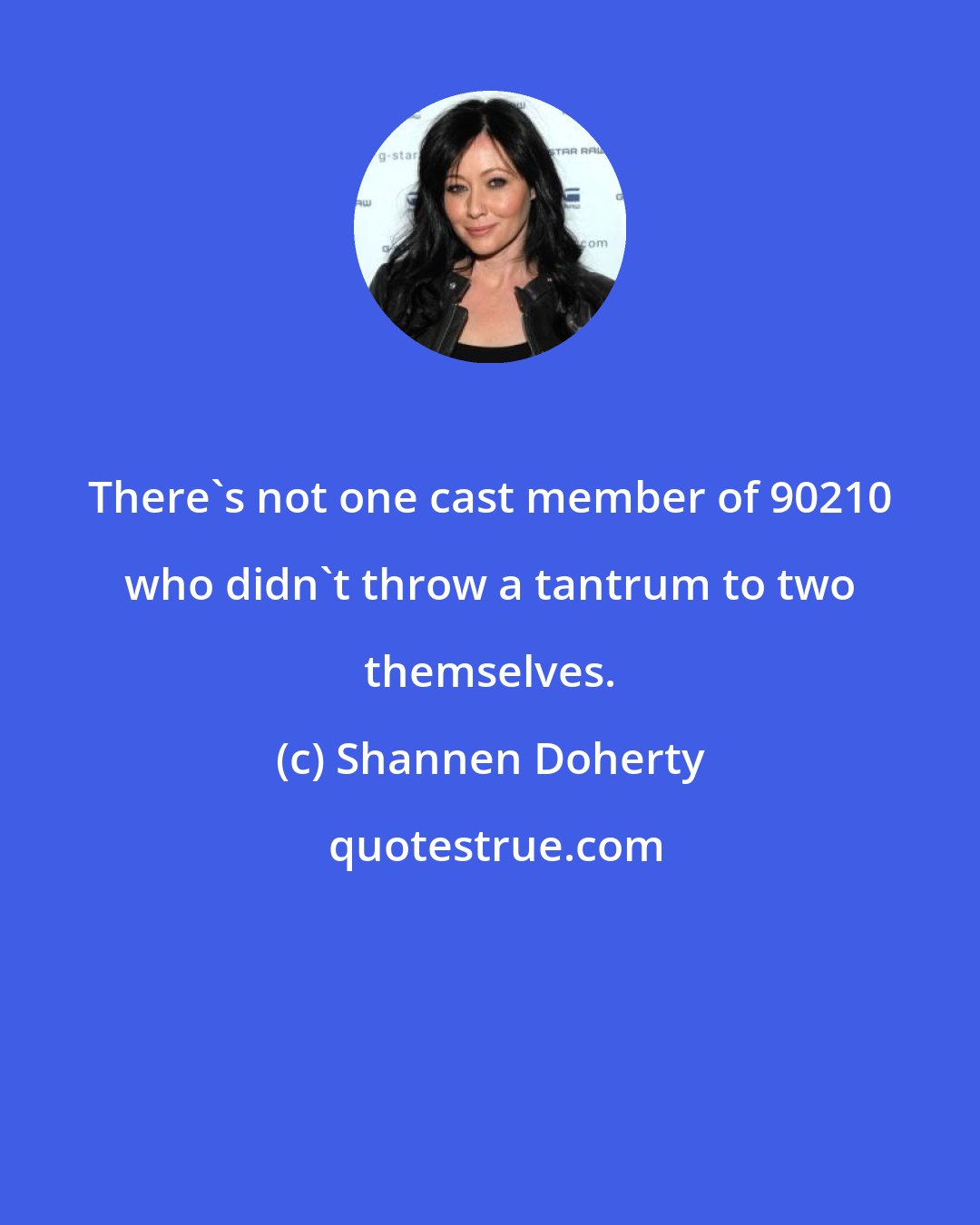 Shannen Doherty: There's not one cast member of 90210 who didn't throw a tantrum to two themselves.