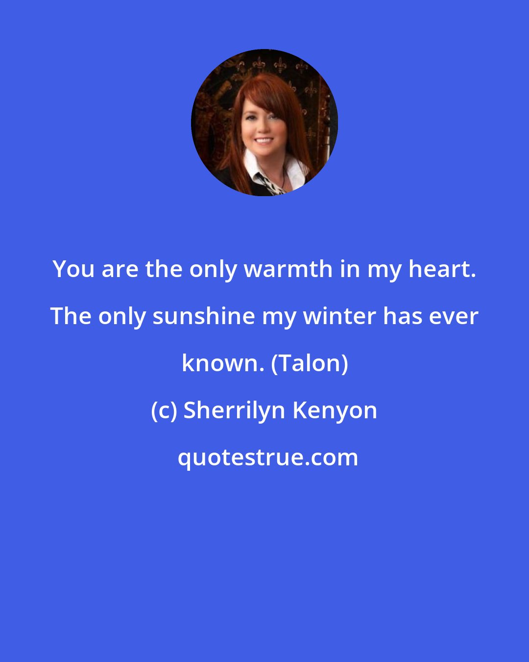 Sherrilyn Kenyon: You are the only warmth in my heart. The only sunshine my winter has ever known. (Talon)