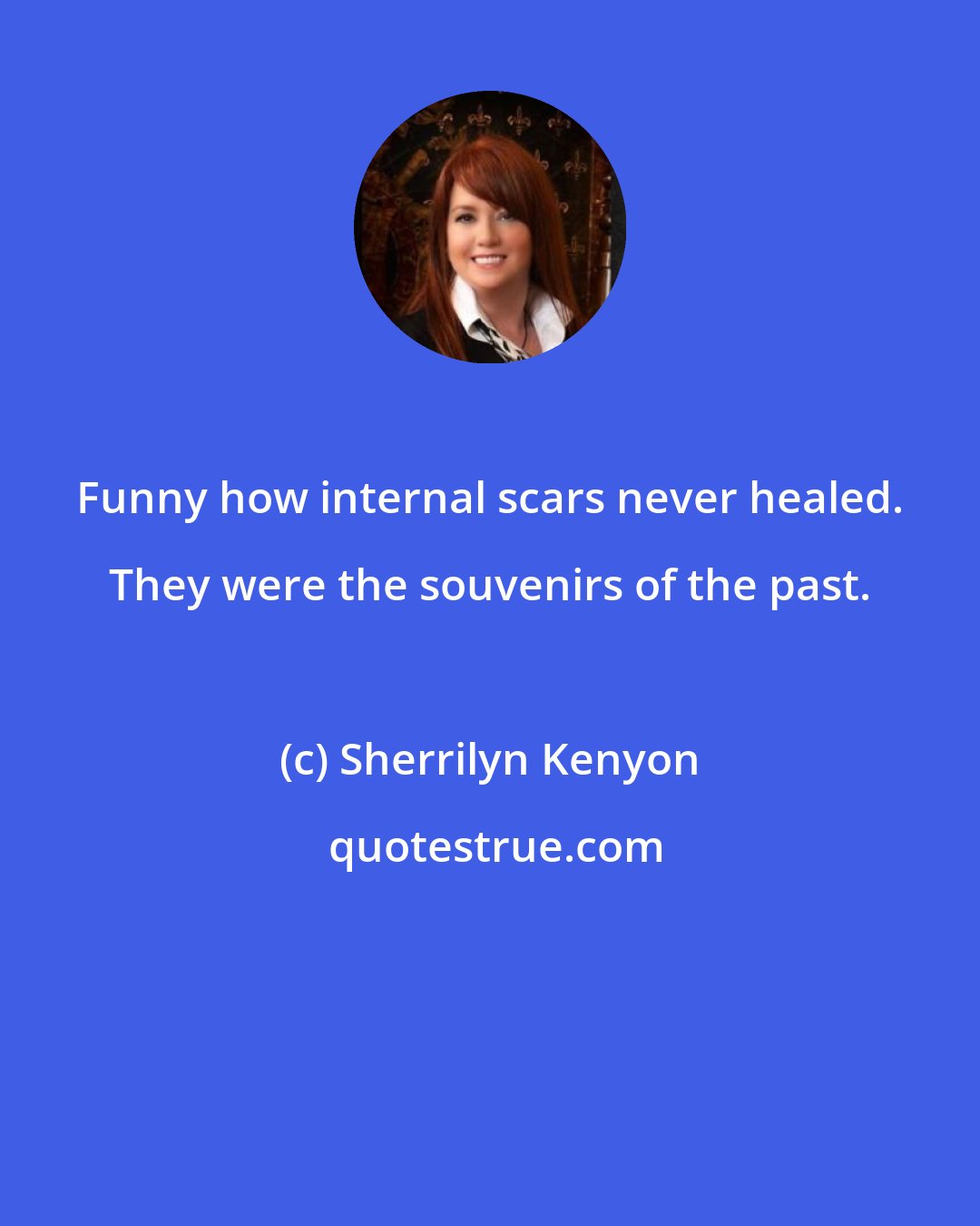 Sherrilyn Kenyon: Funny how internal scars never healed. They were the souvenirs of the past.