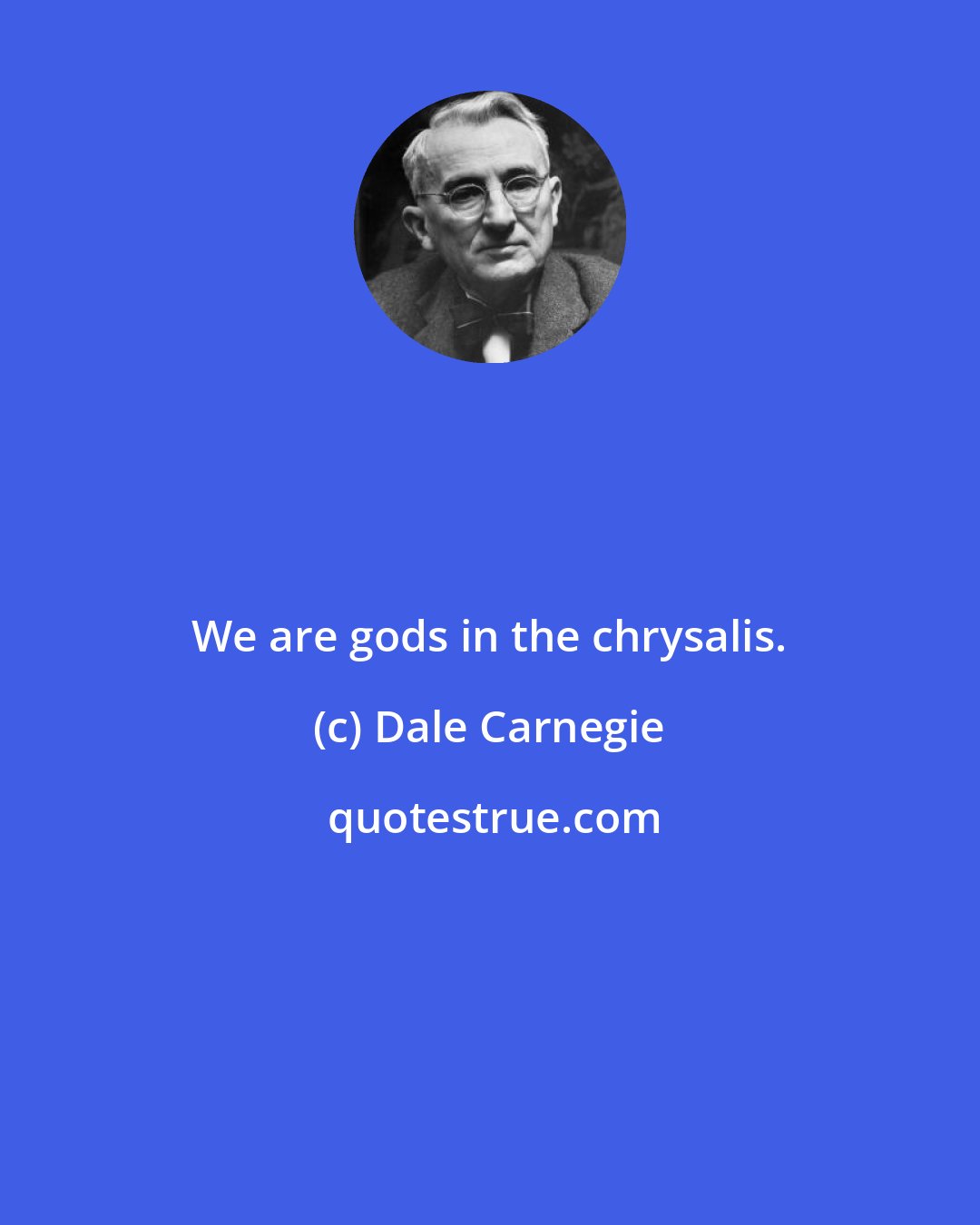 Dale Carnegie: We are gods in the chrysalis.