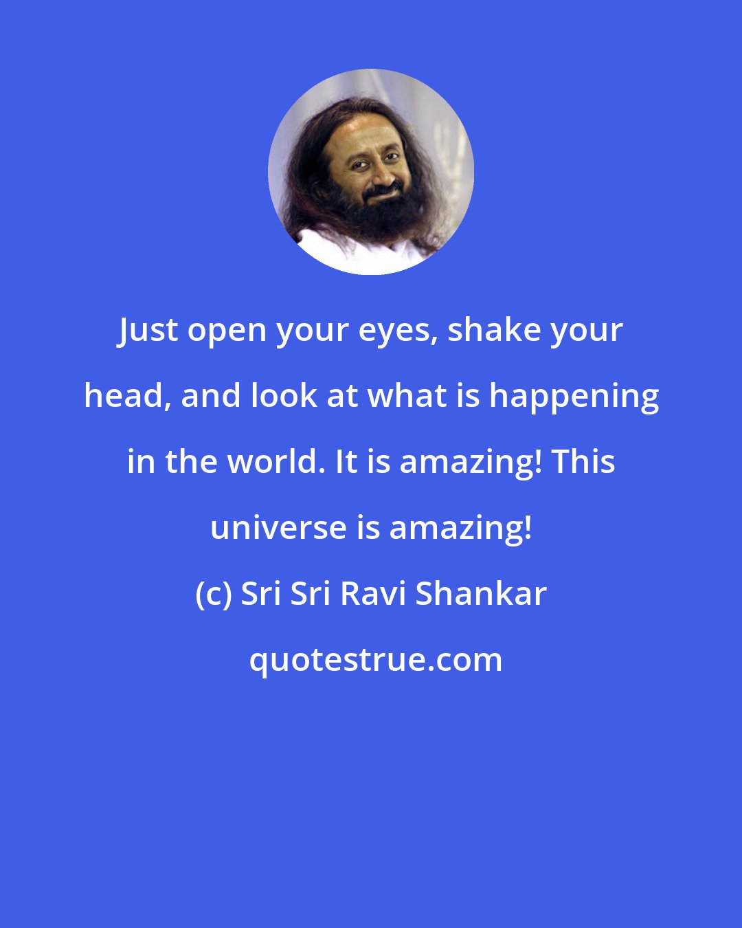 Sri Sri Ravi Shankar: Just open your eyes, shake your head, and look at what is happening in the world. It is amazing! This universe is amazing!