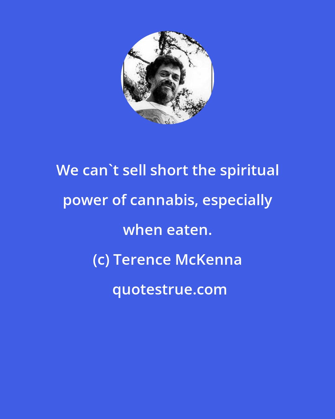 Terence McKenna: We can't sell short the spiritual power of cannabis, especially when eaten.