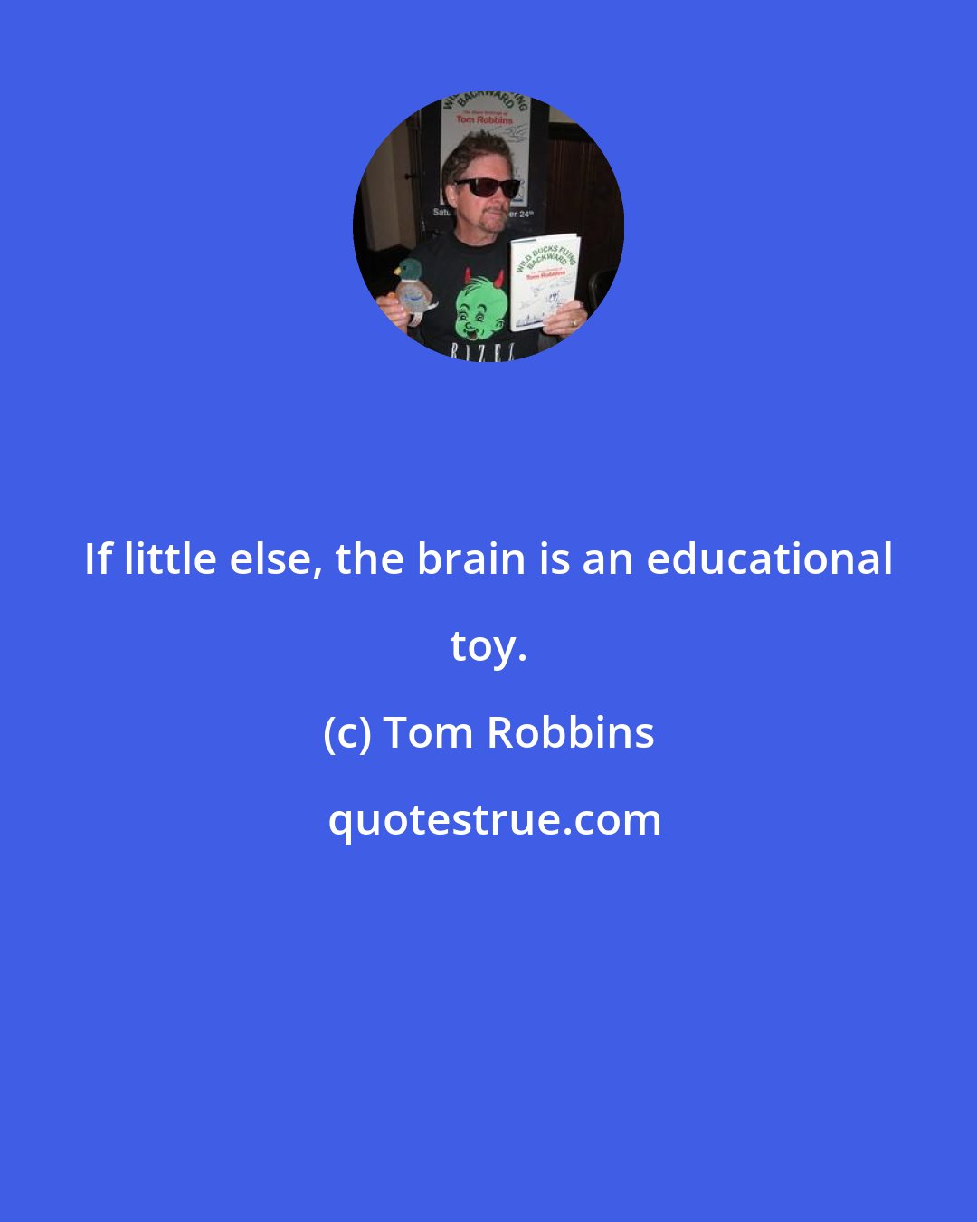 Tom Robbins: If little else, the brain is an educational toy.