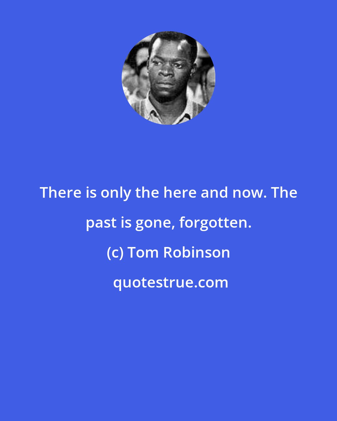 Tom Robinson: There is only the here and now. The past is gone, forgotten.