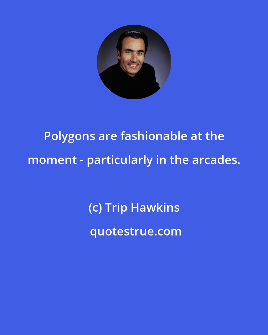 Trip Hawkins: Polygons are fashionable at the moment - particularly in the arcades.