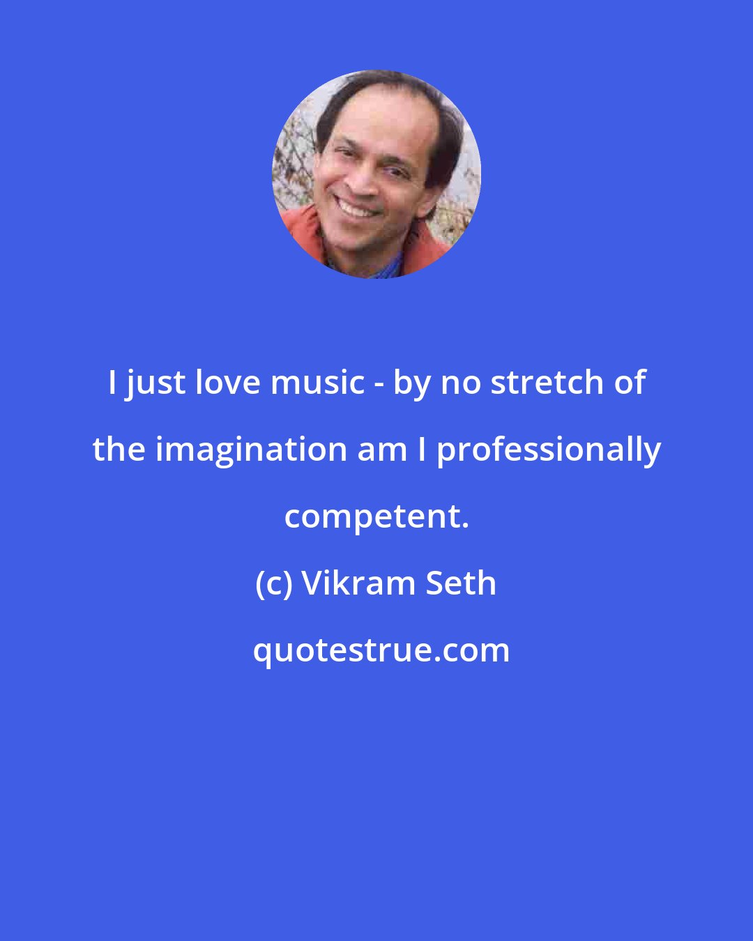 Vikram Seth: I just love music - by no stretch of the imagination am I professionally competent.
