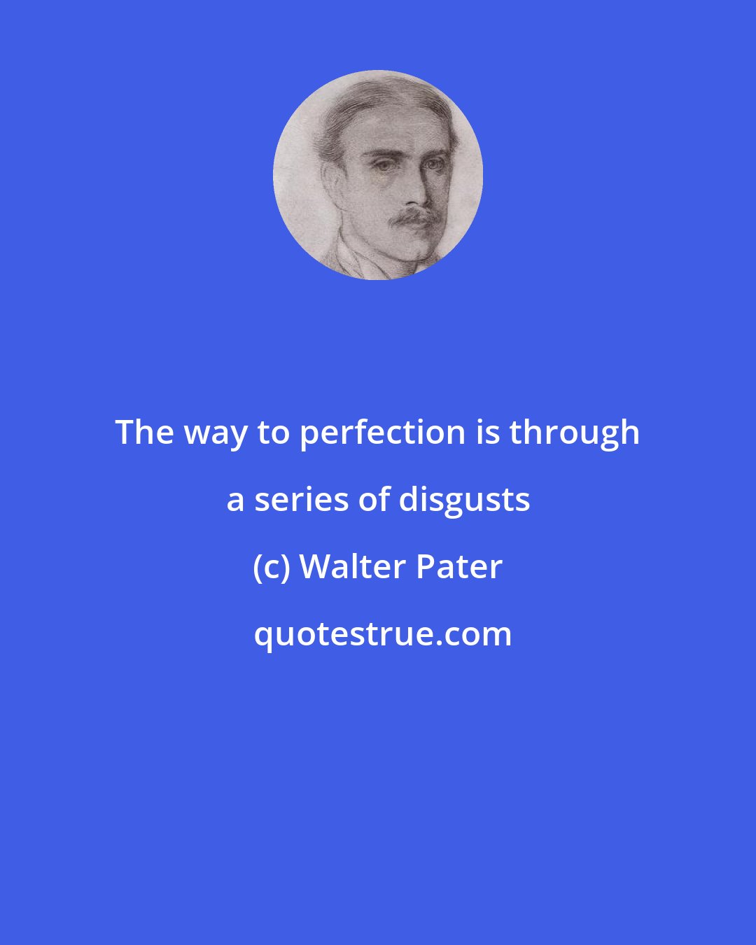 Walter Pater: The way to perfection is through a series of disgusts
