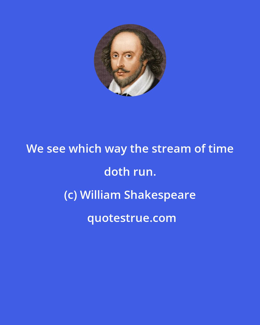 William Shakespeare: We see which way the stream of time doth run.