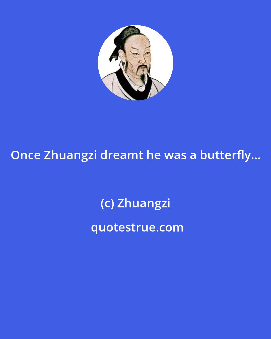 Zhuangzi: Once Zhuangzi dreamt he was a butterfly...