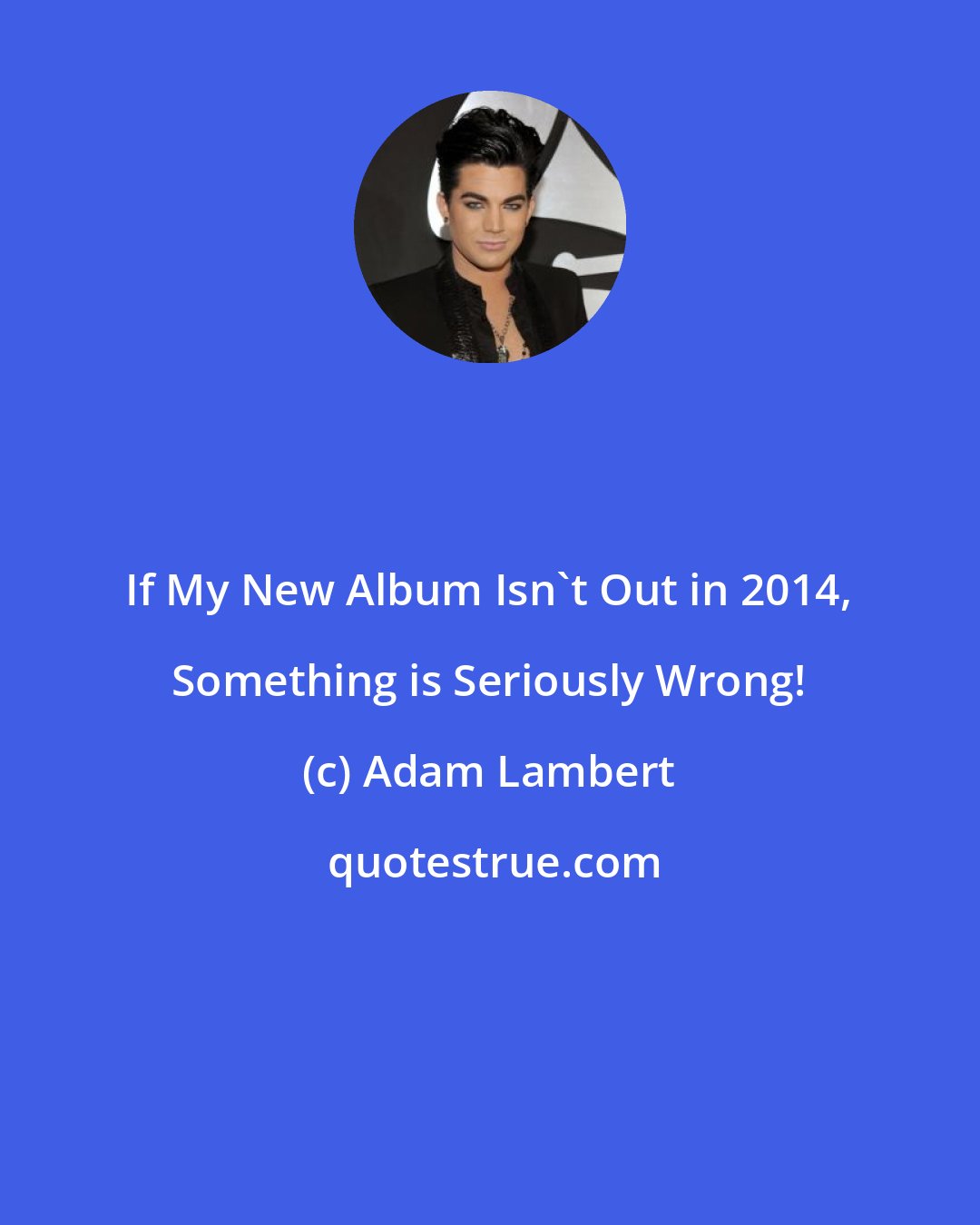 Adam Lambert: If My New Album Isn't Out in 2014, Something is Seriously Wrong!