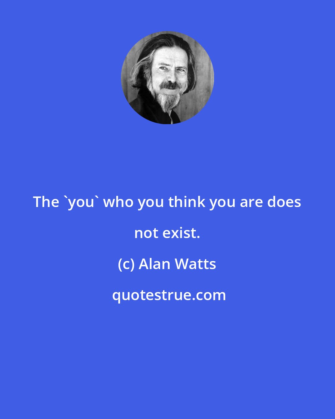 Alan Watts: The 'you' who you think you are does not exist.