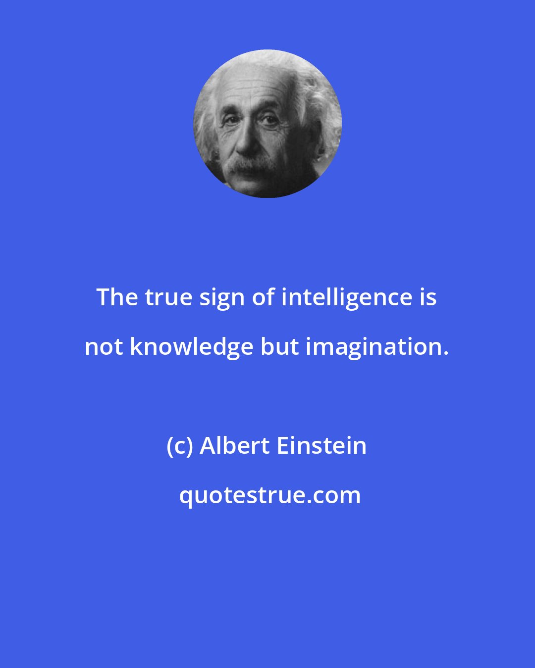Albert Einstein: The true sign of intelligence is not knowledge but imagination.