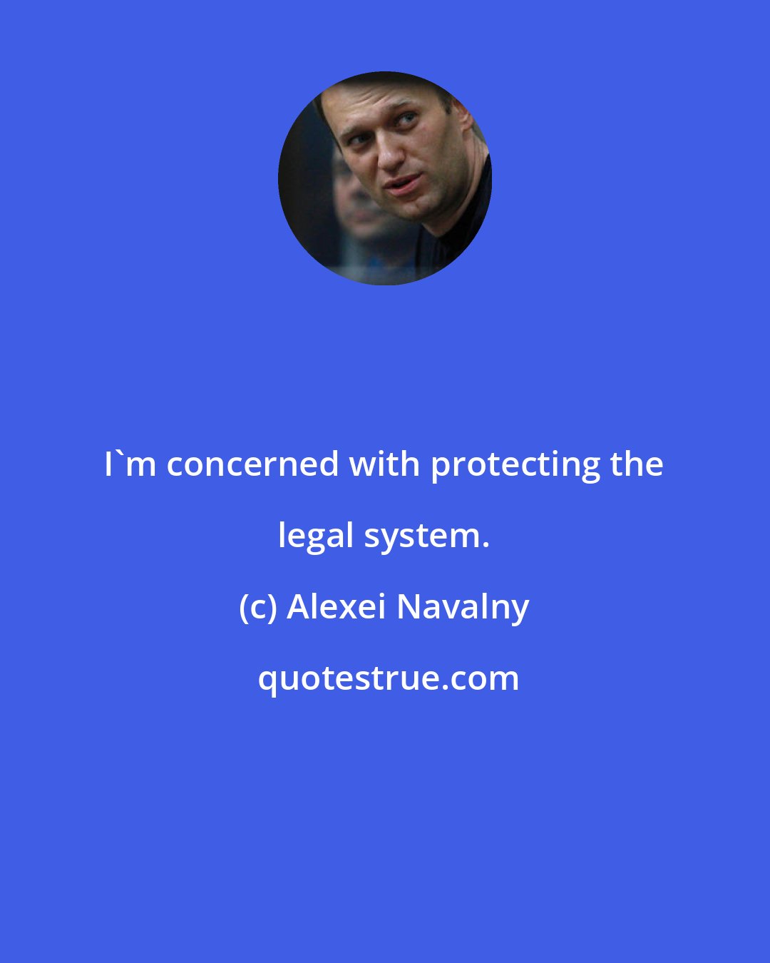 Alexei Navalny: I'm concerned with protecting the legal system.