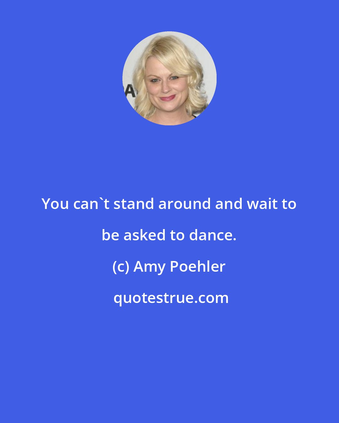 Amy Poehler: You can't stand around and wait to be asked to dance.