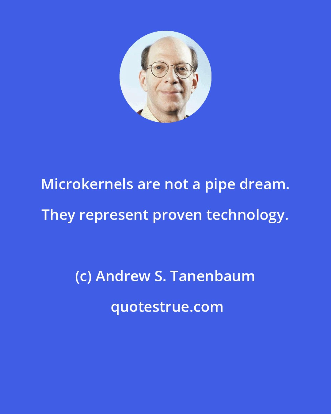 Andrew S. Tanenbaum: Microkernels are not a pipe dream. They represent proven technology.