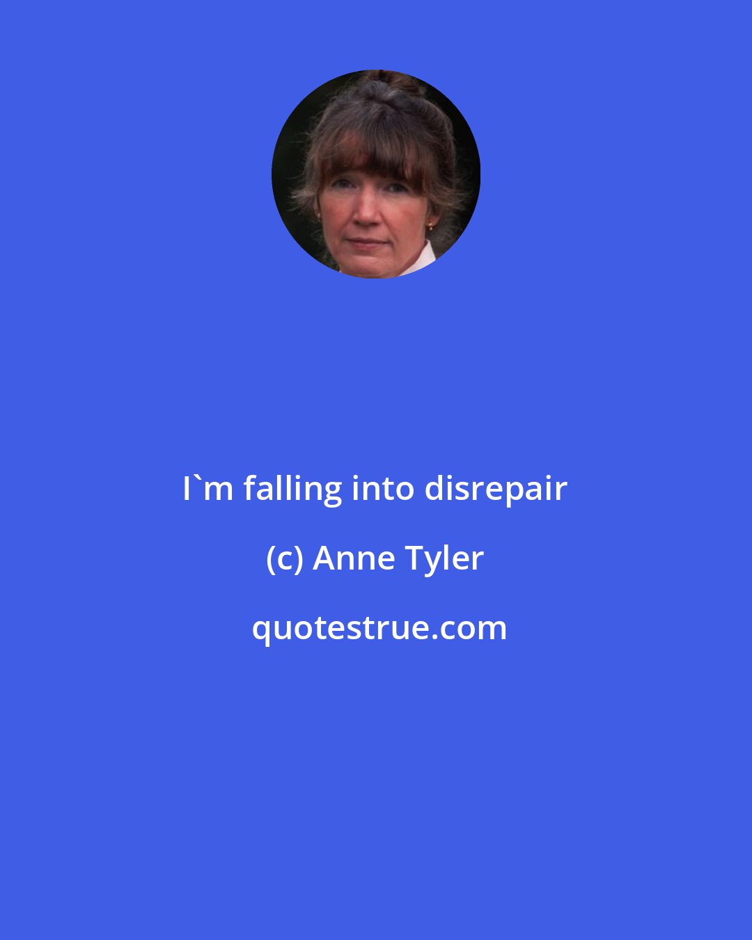 Anne Tyler: I'm falling into disrepair