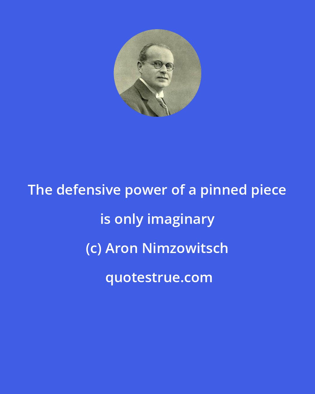 Aron Nimzowitsch: The defensive power of a pinned piece is only imaginary