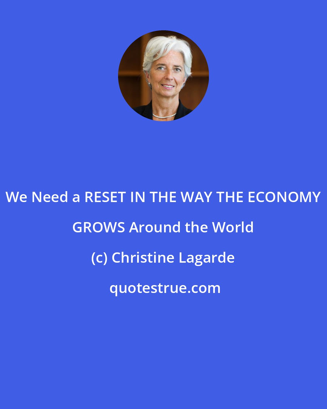 Christine Lagarde: We Need a RESET IN THE WAY THE ECONOMY GROWS Around the World