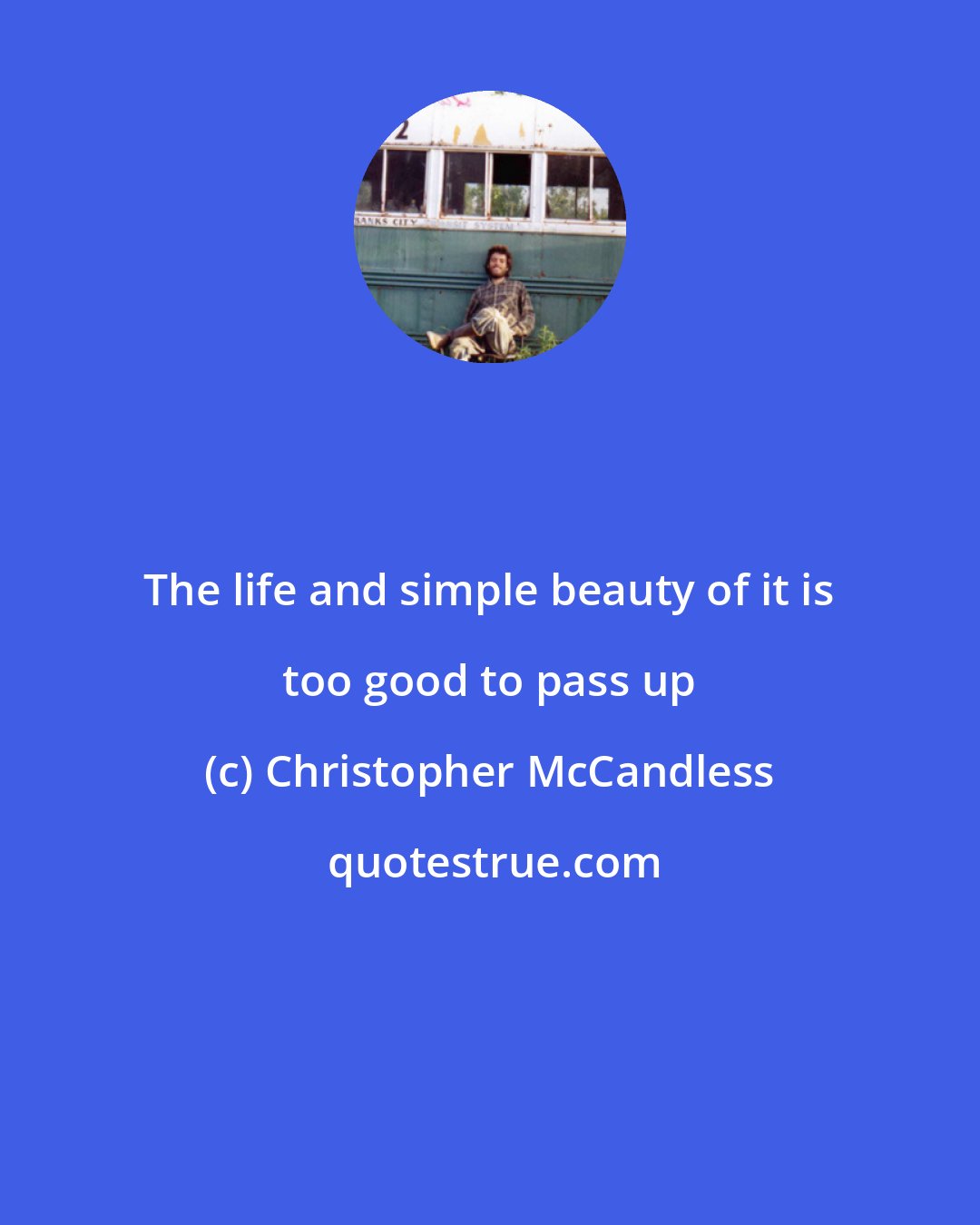 Christopher McCandless: The life and simple beauty of it is too good to pass up