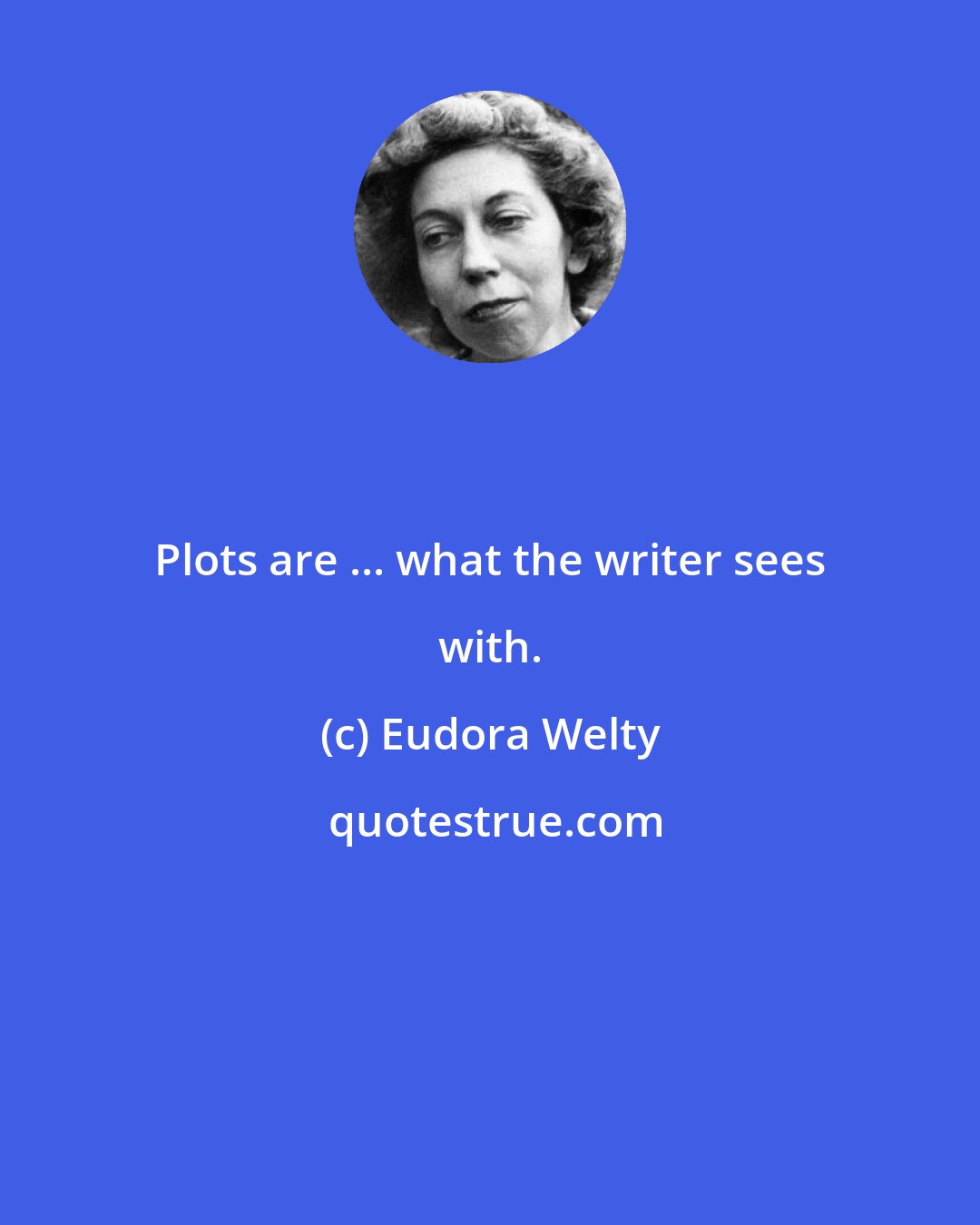 Eudora Welty: Plots are ... what the writer sees with.