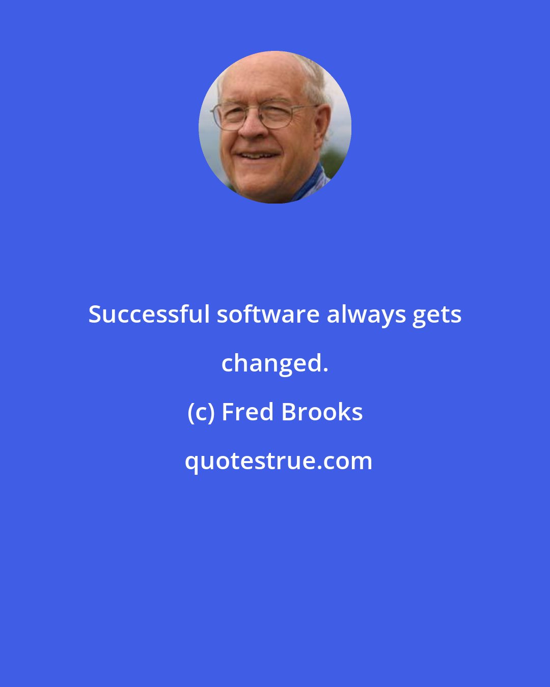 Fred Brooks: Successful software always gets changed.