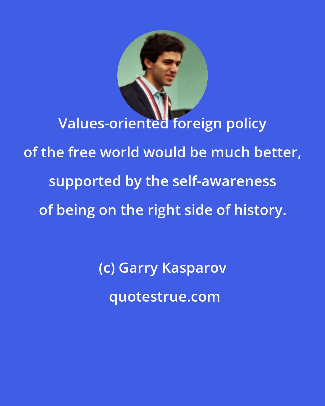 Garry Kasparov: Values-oriented foreign policy of the free world would be much better, supported by the self-awareness of being on the right side of history.