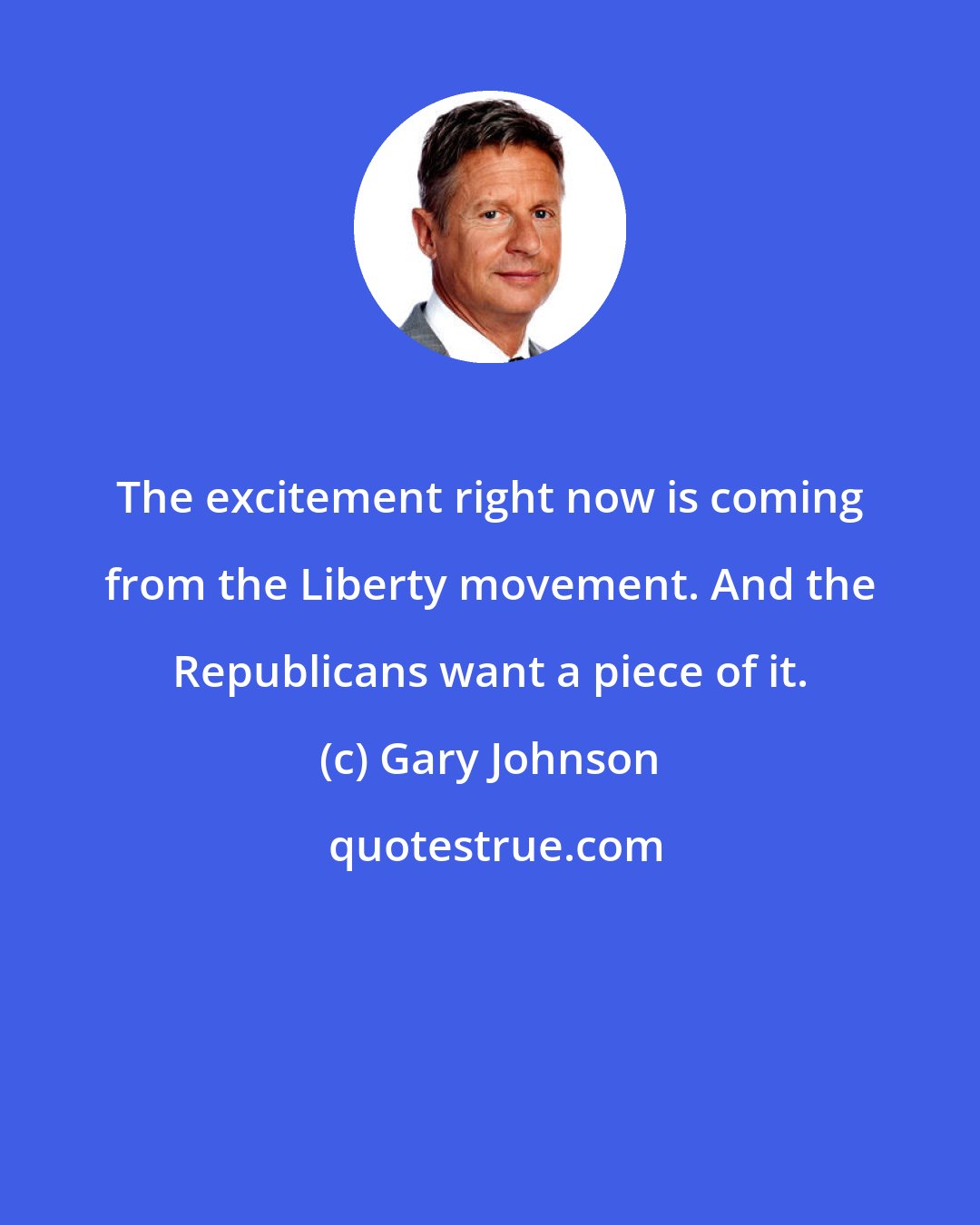 Gary Johnson: The excitement right now is coming from the Liberty movement. And the Republicans want a piece of it.