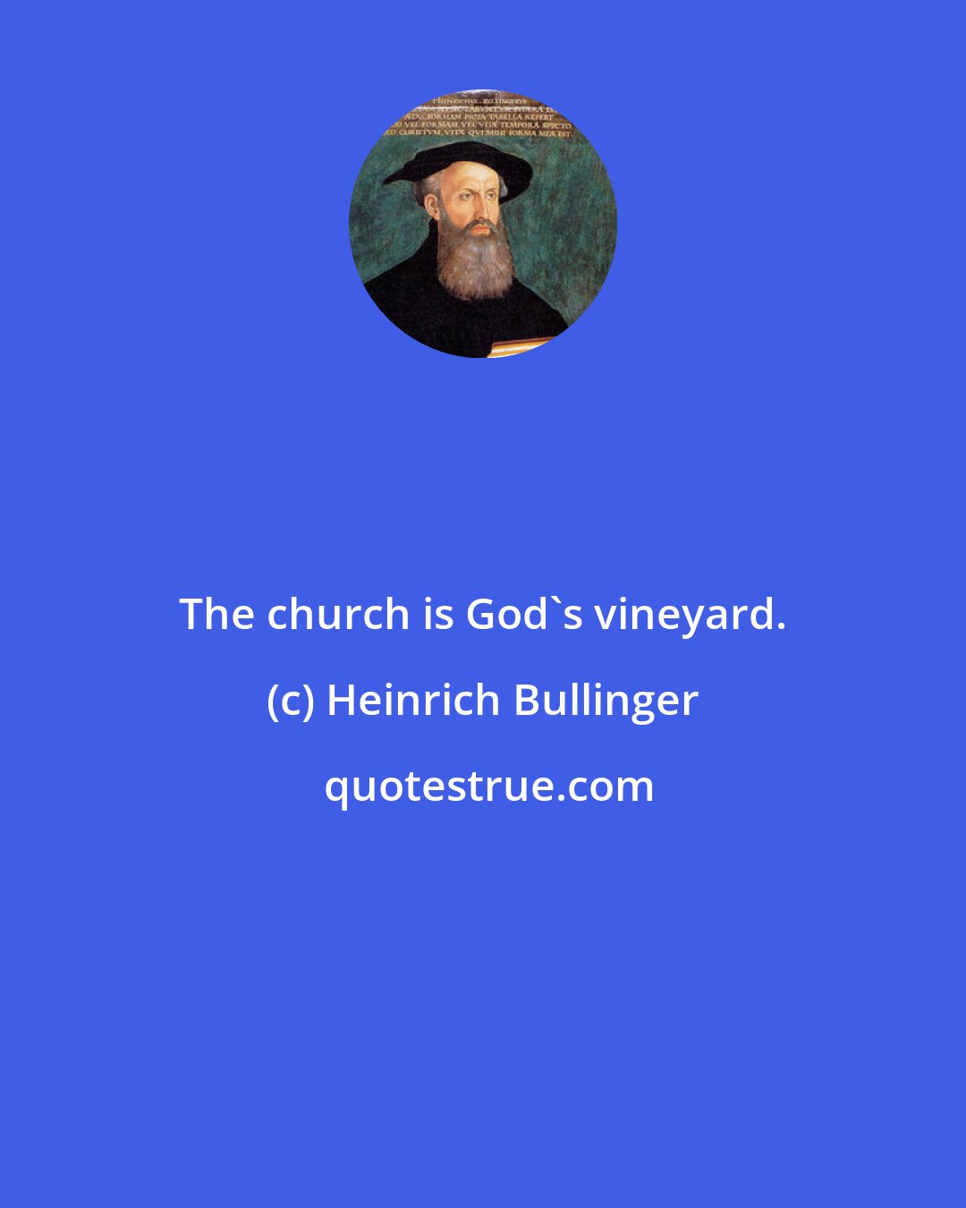 Heinrich Bullinger: The church is God's vineyard.