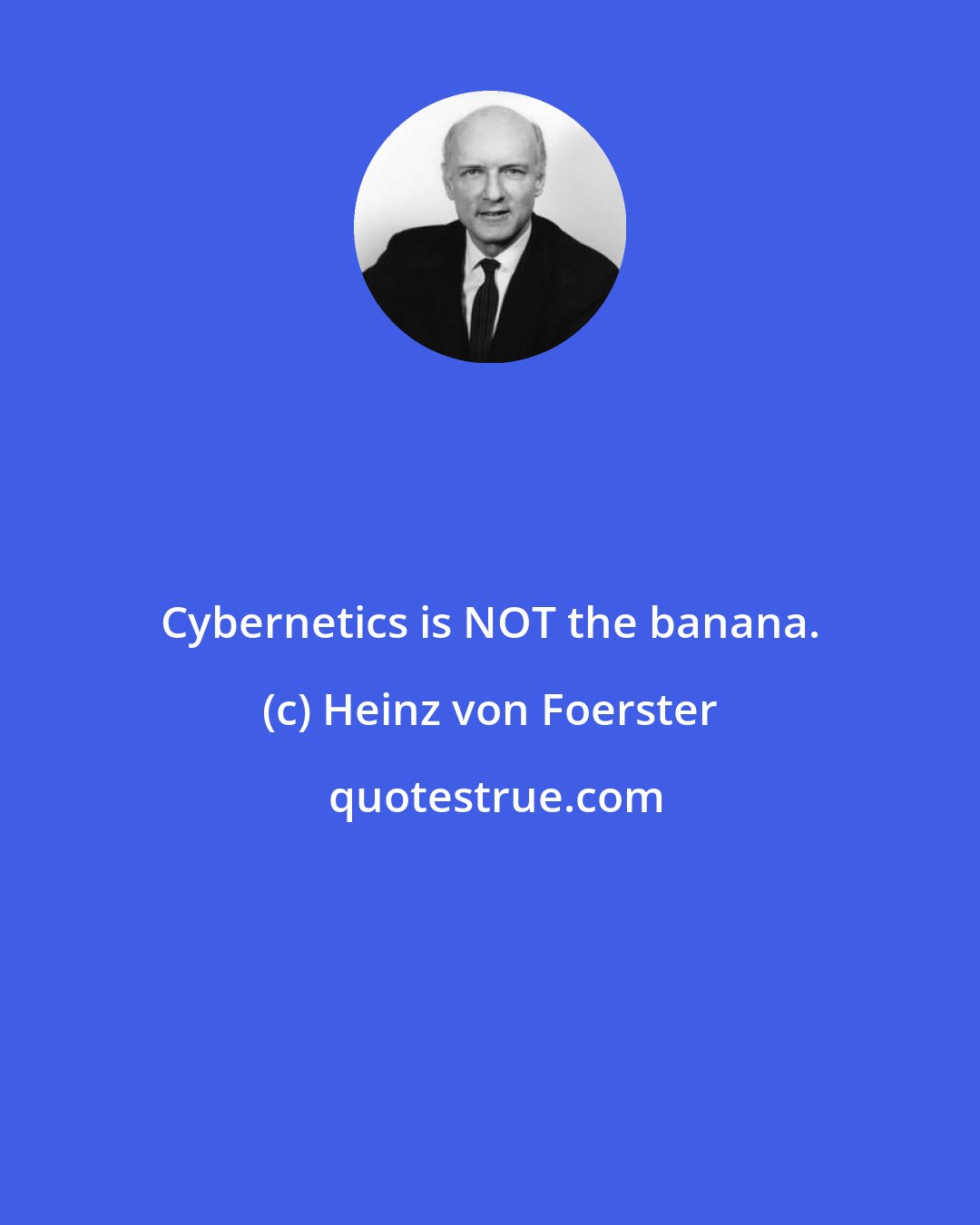 Heinz von Foerster: Cybernetics is NOT the banana.