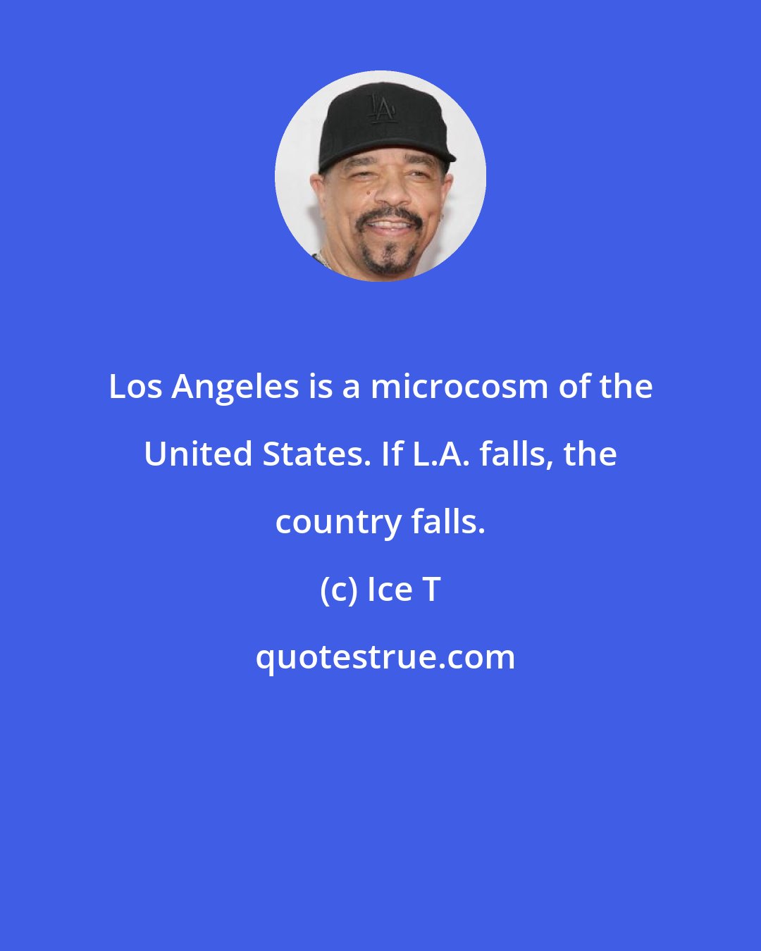 Ice T: Los Angeles is a microcosm of the United States. If L.A. falls, the country falls.