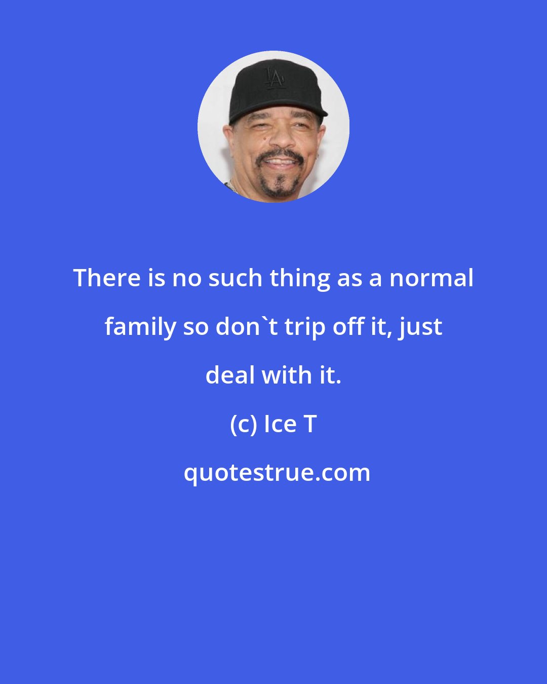 Ice T: There is no such thing as a normal family so don't trip off it, just deal with it.