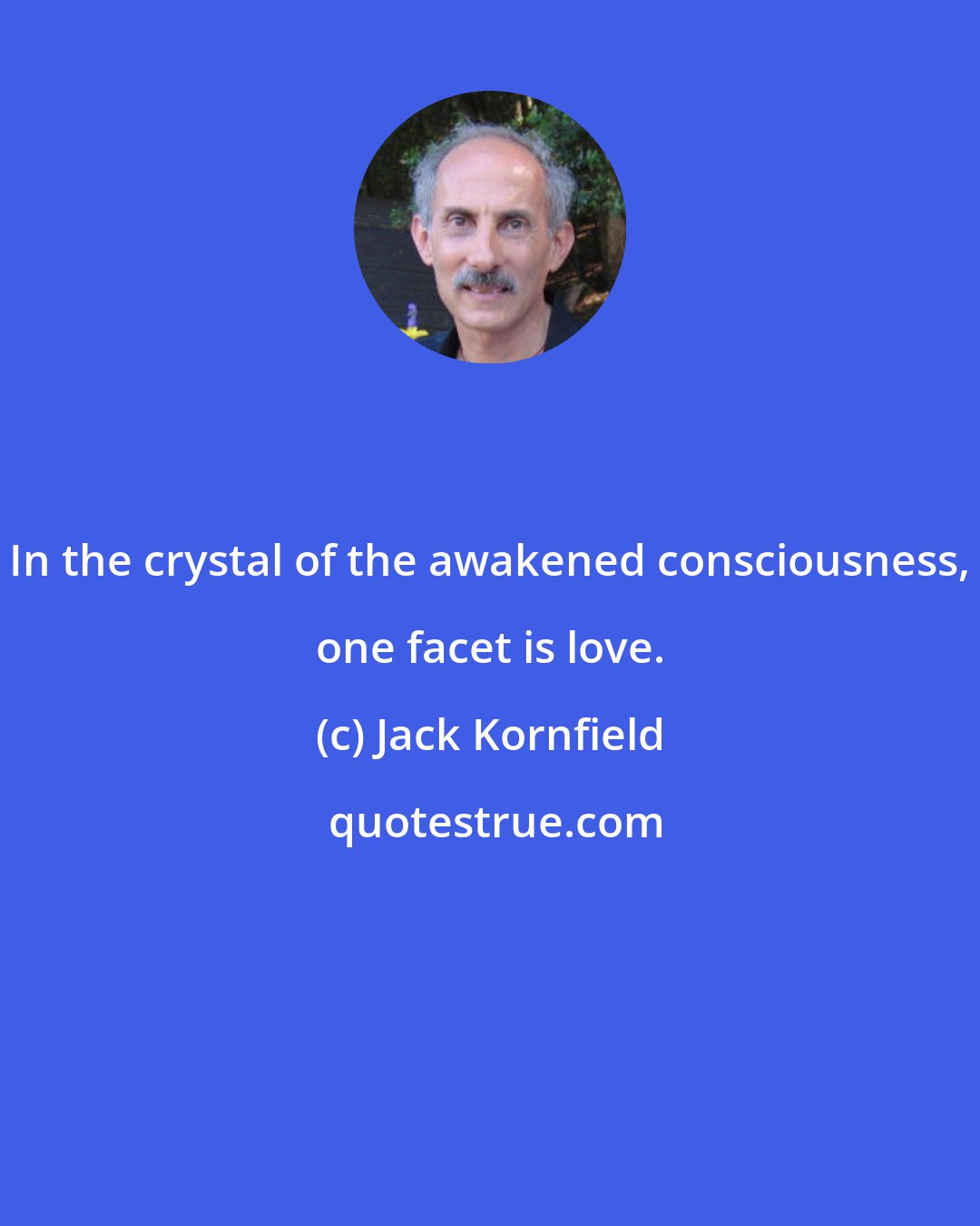 Jack Kornfield: In the crystal of the awakened consciousness, one facet is love.