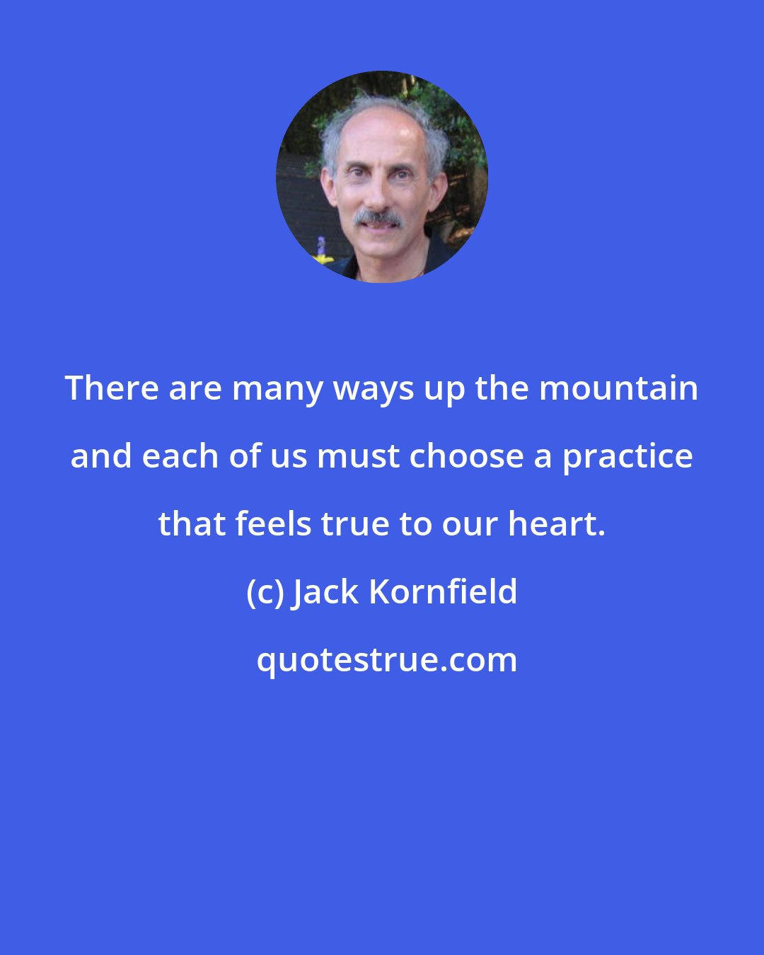 Jack Kornfield: There are many ways up the mountain and each of us must choose a practice that feels true to our heart.